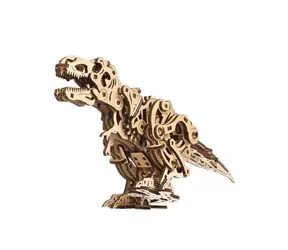 Drewniane puzzle mechaniczne Ugears 3D Tyrannosaurus Rex / od 14 lat / 249 elementów / Poziom trudności: średni