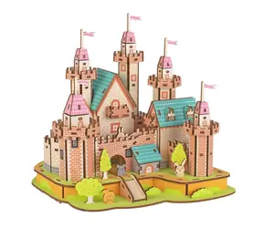 Woodcraft Drewniane puzzle 3D Zamek w Raju / 222 elementy / od 8 lat / Poziom trudności: łatwy