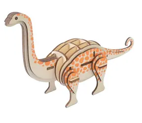 Woodcraft Drewniane puzzle 3D Brontozaur / 36 elementów / od 8 lat / Poziom trudności: łatwy 