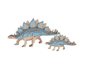 Woodcraft Drewniane puzzle 3D Stegozarus 2w1 / 27 elementów / od 8 lat / Poziom trudności: łatwy 