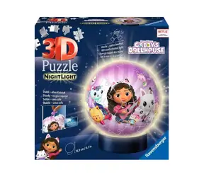 Ravensburger 3D Puzzle-Ball Domek dla lalek Gabby (edycja nocna) / 72 elementy / od: 6 lat