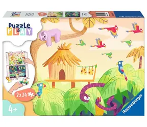 Ravensburger Puzzle & Play Podróż do dżungli / 2x24 elementy / od 4 lat 
