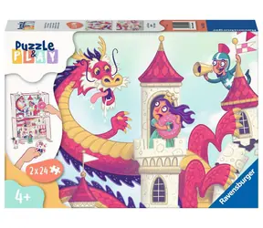 Ravensburger Puzzle & Play Smok w zamku / 2x24 elementy / od 4 lat 