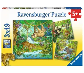 Ravensburger Zwierzęta w dżungli / 3x49 elementów / od 5 lat 