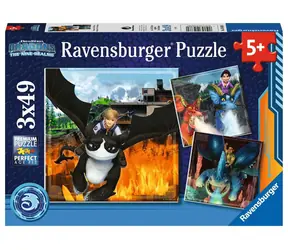 Ravensburger Jak wytresować smoka: Dziewięć Królestw / 3x49 sztuk / od 5 lat 