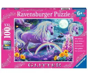 Puzzle Ravensburger Sparkling Świecący jednorożec / 100 elementów / od 6 lat 