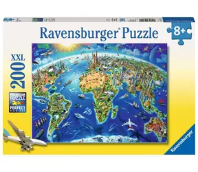 Ravensburger Duża mapa świata / 200 sztuk / od 8 lat 