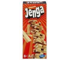 Drewniana gra planszowa Hasbro Jenga / Długość gry: 15+ minut / Liczba graczy: 3-5 / od 6 lat