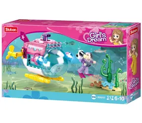 Łódź podwodna Sluban Girls Dream M38-B0921D / kompatybilna z Lego / Liczba figurek|sztuk: 1 | 117 / od 6 lat