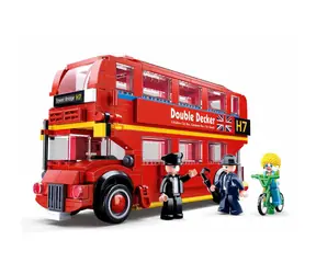 Sluban ModelBricks M38-B0708 Autobus piętrowy / Lego - kompatybilne / Liczba figurek|elementów: 3|382 / od 6 lat