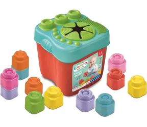 Clementoni Soft Clemmy Sensoryczne wiaderko z kostkami / od 6 miesięcy 
