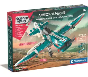 Clementoni Science&Play Mechanics: Nowe samoloty i helikoptery / Wersja językowa: PL+HU+ CZ+SK / od 8 lat 