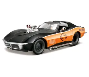 Maisto Harley-Davidson Custom 1970 Chevrolet Corvette czarno-pomarańczowy / skala 1:24 / od 8 lat