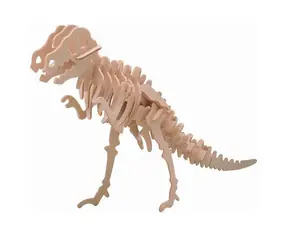 Woodcraft Drewniane puzzle 3D duże Tyranozaur / od 6 lat / Poziom trudności: łatwy