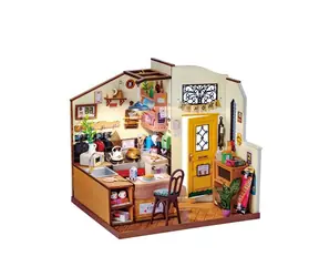Drewniane puzzle Robotime 3D Przytulna kuchnia / od 14 lat / 196 elementów / Poziom trudności: trudny