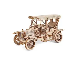 Drewniane puzzle Robotime 3D Samochód zabytkowy - Samochód zabytkowy / od 8 lat / 298 elementów / Poziom trudności: średni