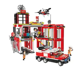 QMAN MineCity W12014 Straż pożarna / Zestaw do budowania / Liczba figurek|części: 5|693 / od 6 lat