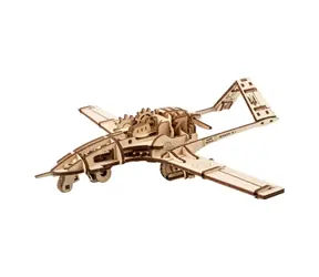 Drewniane puzzle mechaniczne Ugears 3D Dron bojowy Bayraktar TB2 / od 14 lat / 125 elementów / Poziom trudności: średni