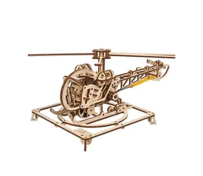 Drewniane puzzle mechaniczne Ugears 3D MINI Helikopter / od 14 lat / 167 elementów / Poziom trudności: niski