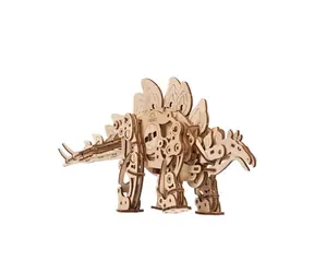 Drewniane puzzle mechaniczne Ugears 3D Stegozaur / od 14 lat / 305 elementów / Poziom trudności: średni