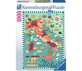 Ravensburger Mapa Włoch - Słodycze / 1000 sztuk / od 14 lat