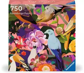 Ravensburger Art & Soul: Kolorowe ptaki i kwiaty / 750 elementów / od 14 lat