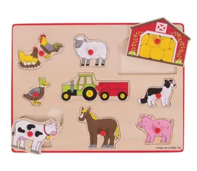Bigjigs Toys Wstaw puzzle Dom wiejski / od 3 lat