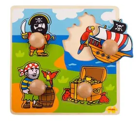 Bigjigs Toys Wstaw puzzle piraci / od 1 roku