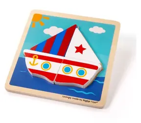 Bigjigs Toys Włóż puzzle Żaglówka / od 1 roku
