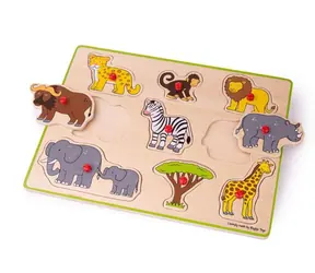 Bigjigs Toys Wstaw puzzle safari (BJ258) / od 3 lat