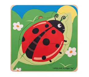 Bigjigs Toys Wstaw puzzle cykle życia biedronek / od 2 lat