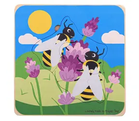 Bigjigs Toys Puzzle z cyklami życiowymi pszczół / od 2 lat