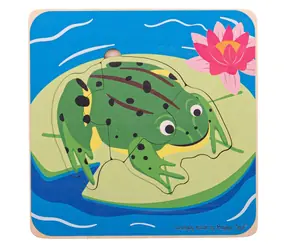 Bigjigs Toys Puzzle z cyklami życia żab / od 2 lat