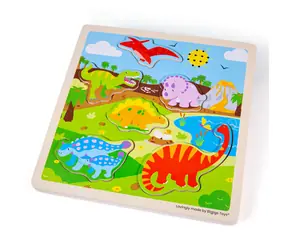Bigjigs Toys Wkładka z dźwiękiem Dinozaury / od 1 roku