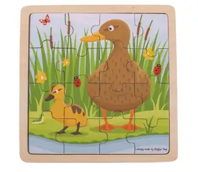 Puzzle Bigjigs Toys Kaczka z kaczątkiem / od 2 lat