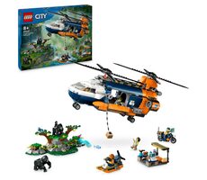 LEGO® City Eksploracja 60437 Helikopter do eksploracji dżungli w bazie Base Camp / Liczba elementów: 881 / od 8 lat