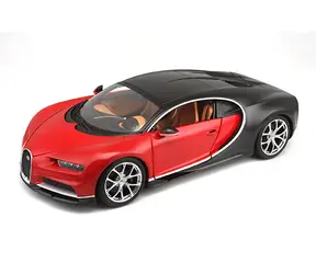 Bburago PLUS Buggati Chiron czerwony / skala 1:18 / od 3 lat 