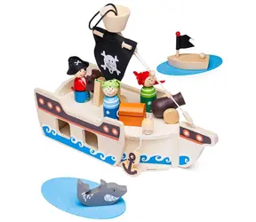 Bigjigs Toys Statek piracki z piratami / od 3 lat