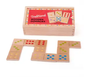Bigjigs Toys Drewniane domino klasyczne / od 1 roku życia