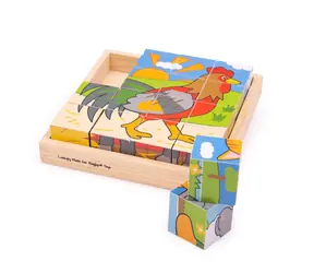 Bigjigs Toys Bloki obrazkowe farma / od 18 miesiąca