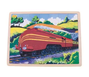 Bigjigs Toys Drewniane puzzle historyczny pociąg Księżna Hamilton / 35 sztuk / od 3 lat
