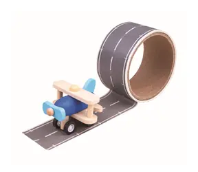 Pas startowy z taśmą samoprzylepną Bigjigs Toys z samolotem / od 3 lat