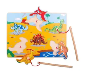 Bigjigs Toys Drewniane łapanie dinozaurów / od 18 miesiąca