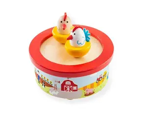 Bigjigs Toys Drewniana skrzynka na zabawki farma / od 3 lat