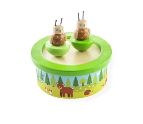 Bigjigs Toys Drewniana skrzynka na zabawki Woodland / od 3 lat