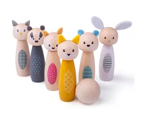 Bigjigs Toys Kręgle dla zwierząt leśnych / od 2 lat