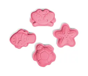 Bigjigs Toys Formy silikonowe Koralowy róż / od 18 miesiąca