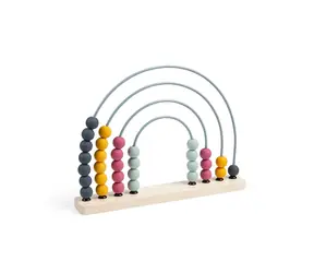 Bigjigs Toys Drewniany licznik Rainbow / od 12 miesięcy