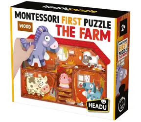 Headu EN: Montessori Moja pierwsza układanka - Farma / od 2 lat