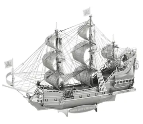 Puzzle 3D Metal Earth Żaglówka Zemsta Królowej Anny / 50 elementów / od 14 lat